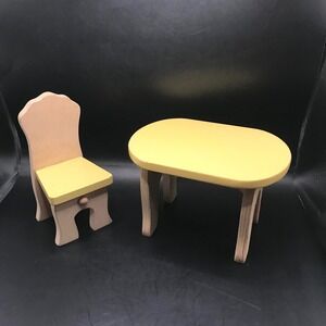 Kidkraft Majestic Mansion Dollhouse Replacement Wooden Table Chair Set Yellow